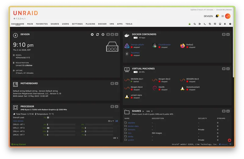 Unraid API & WebGUI